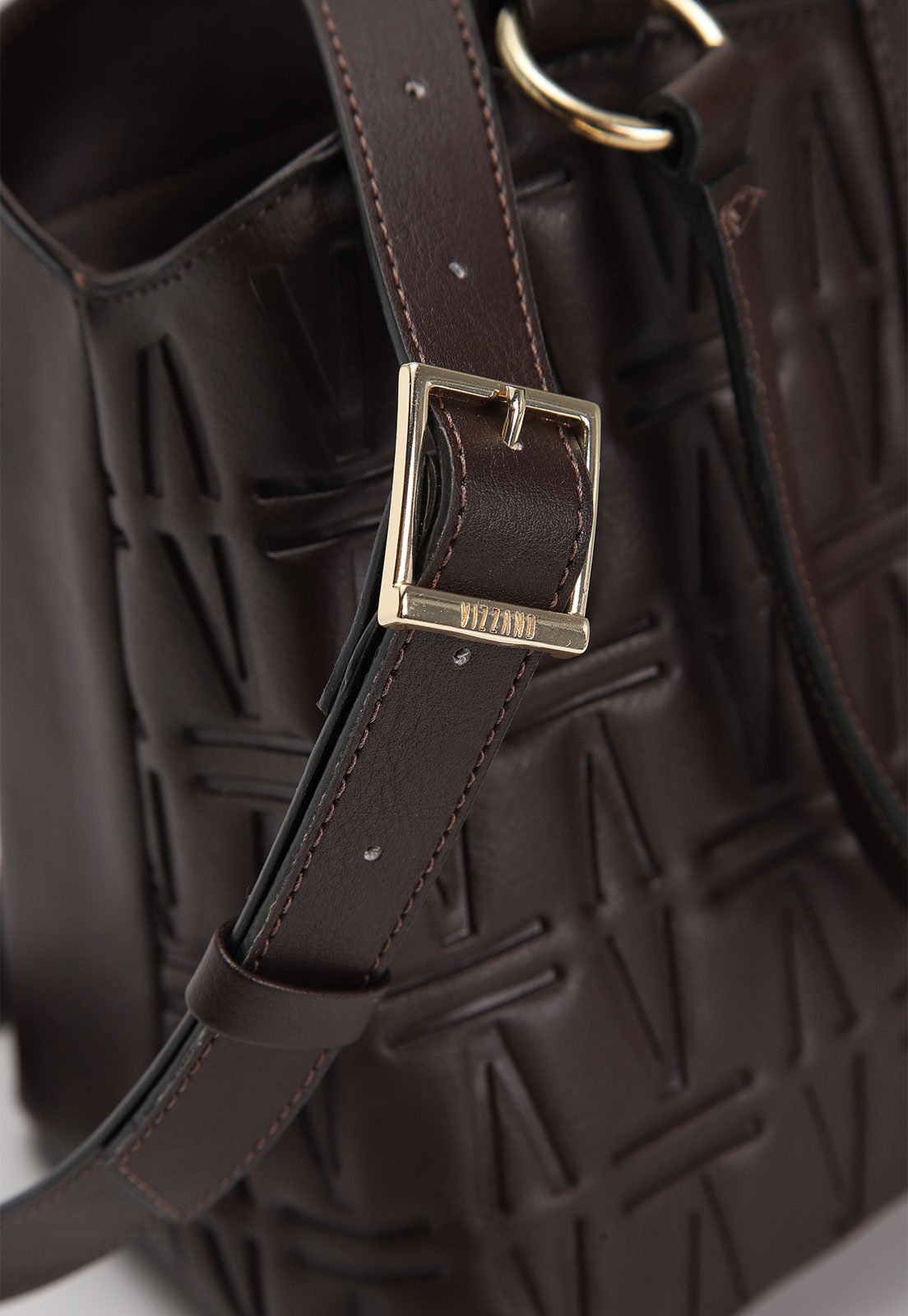 Bolsa Tiracolo Vizzano Alça Dupla Café - Imagem 4