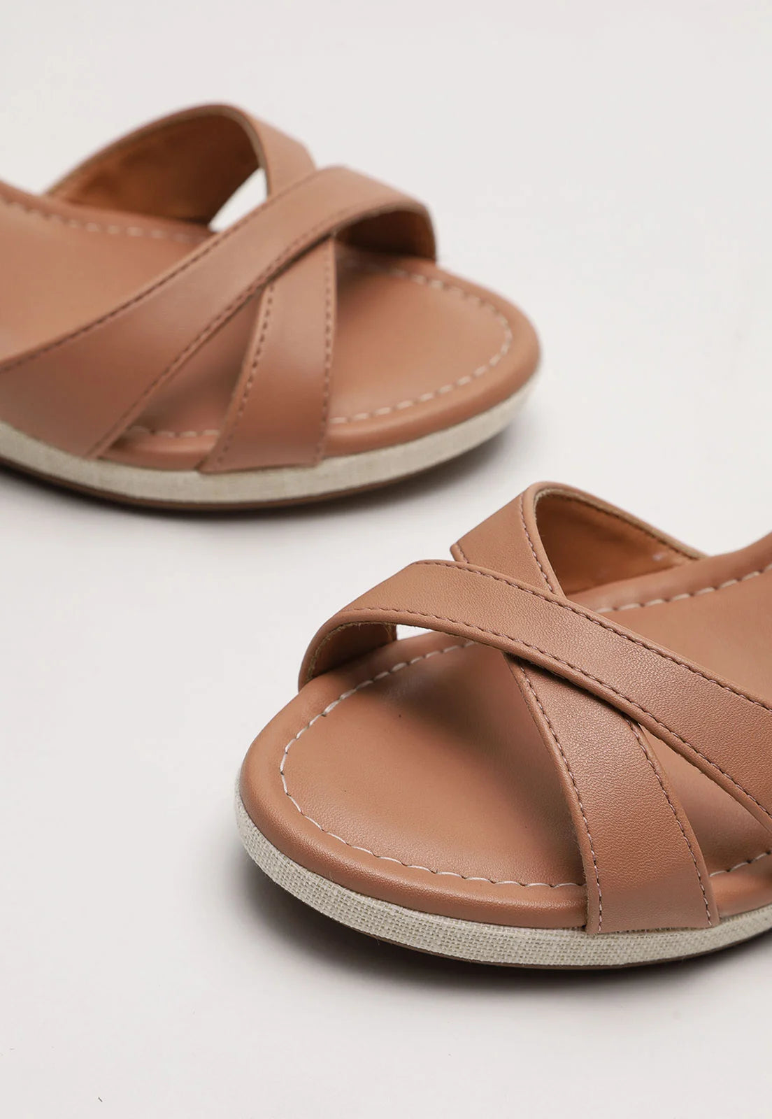 Sandália Anabela Vizzano Tira Transpassada Nude - Imagem 3