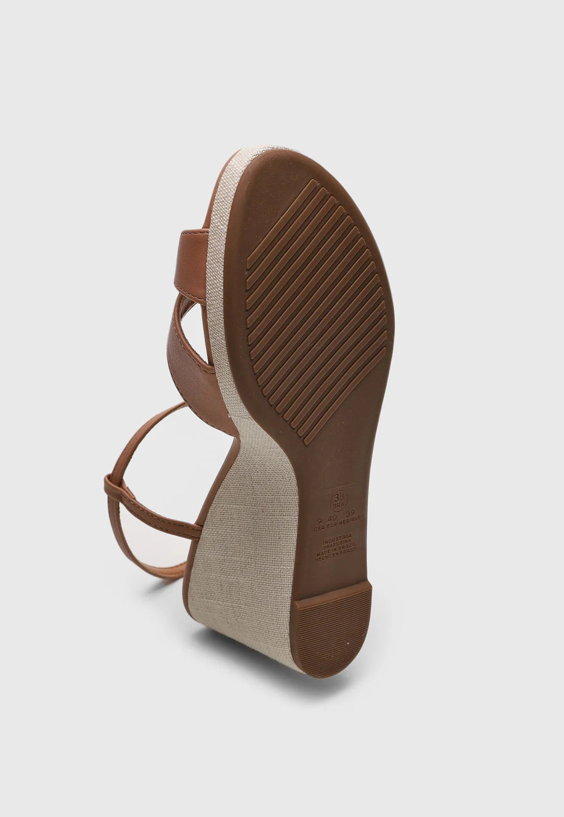 Sandália Anabela Vizzano Tira Transpassada Nude - Imagem 6