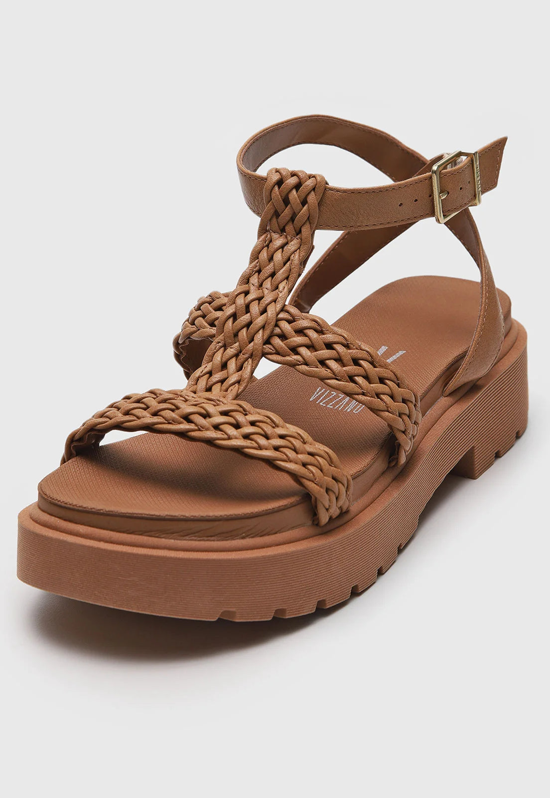 Sandália Tratorado Vizzano Tira Tressê Caramelo - Imagem 3