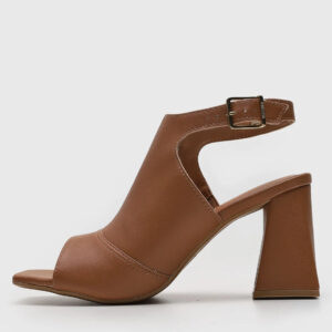 Sandália Vizzano Salto Geométrico Caramelo