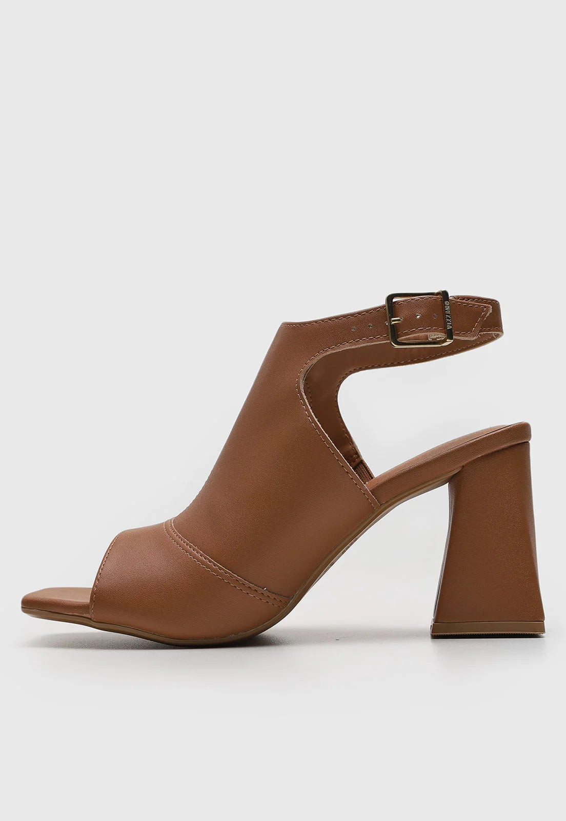 Sandália Vizzano Salto Geométrico Caramelo