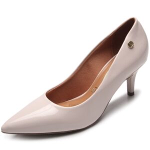 Scarpin Vizzano Verniz Off-White | Azul