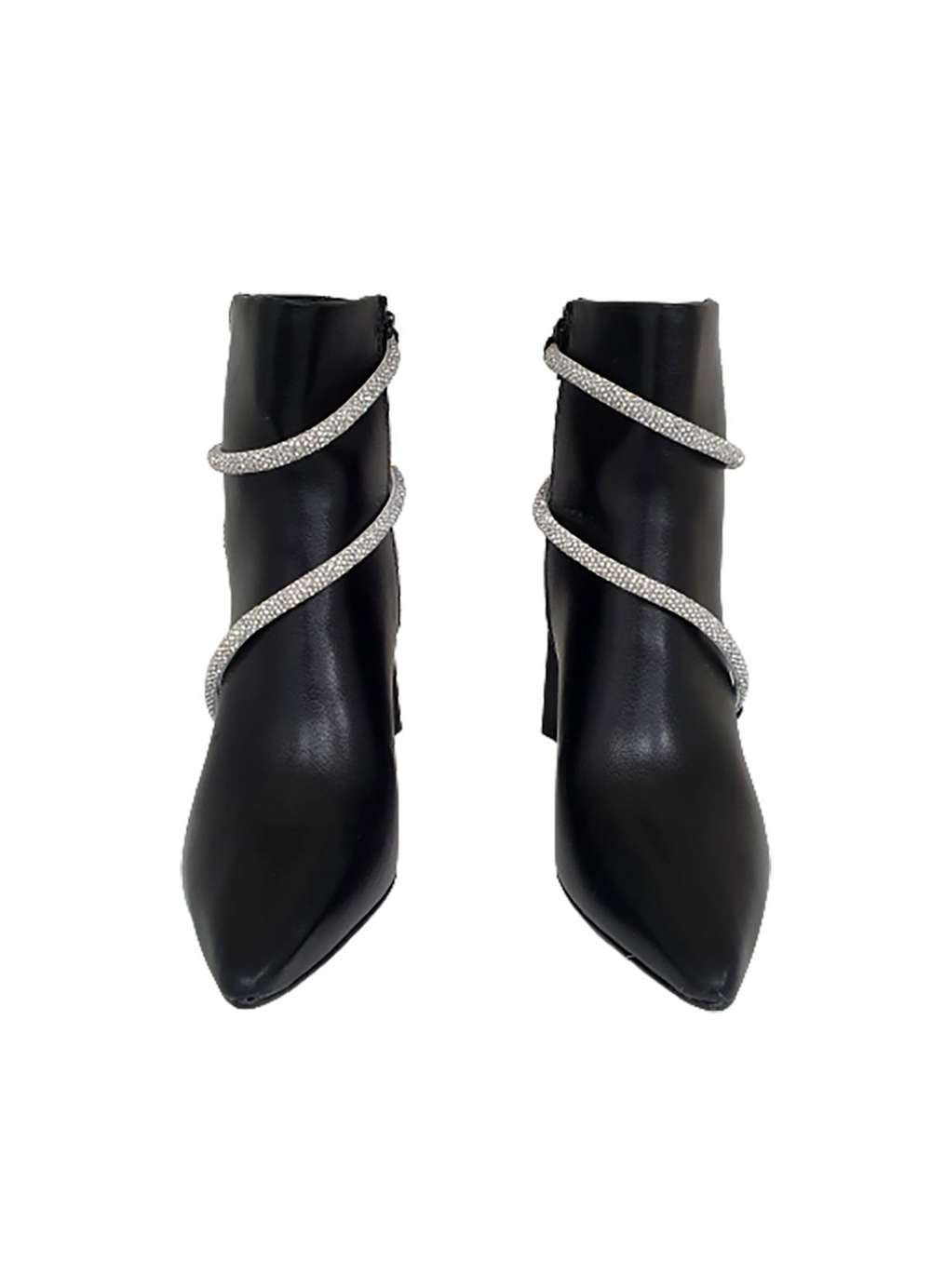 Bota Feminina Cano Curto Salto Grosso Strass Vizzano - Imagem 5