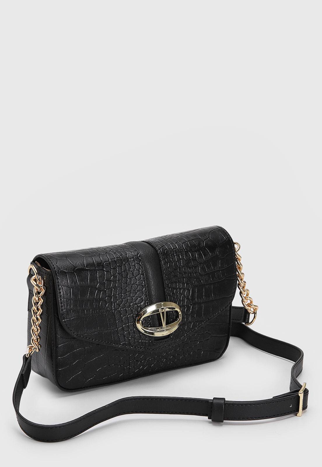 Bolsa Tiracolo Vizzano Alça Ajustável Preta - Imagem 2