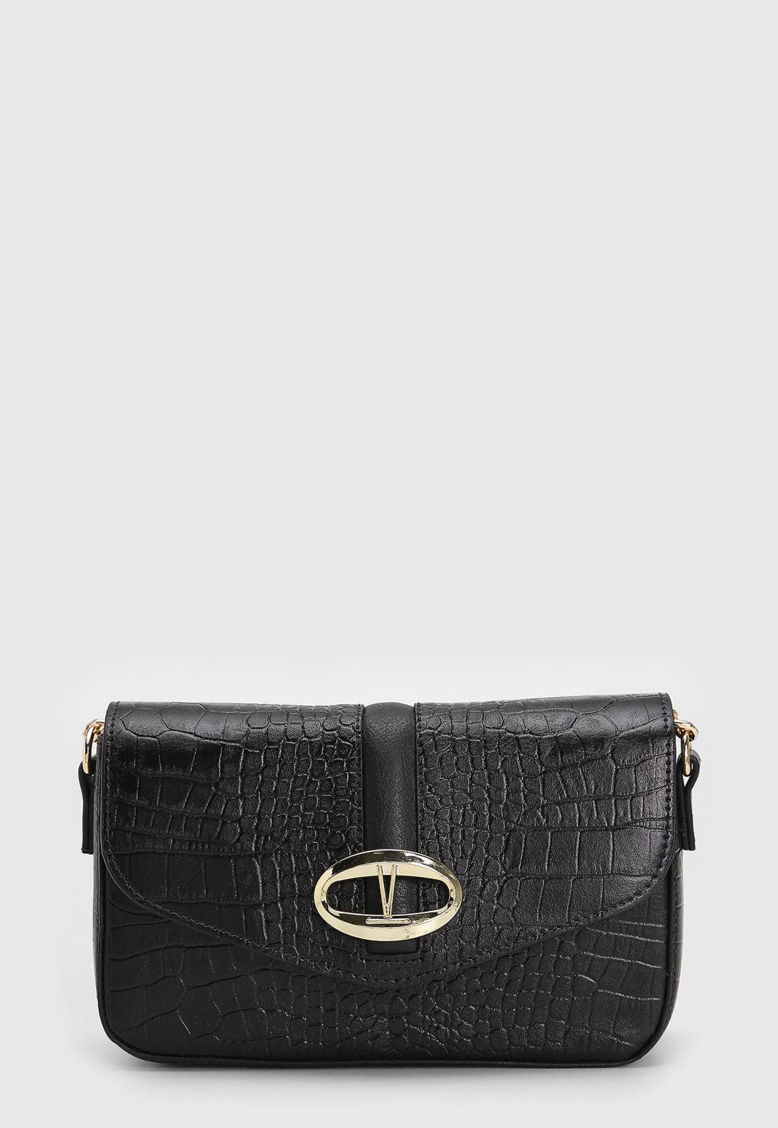 Bolsa Tiracolo Vizzano Alça Ajustável Preta