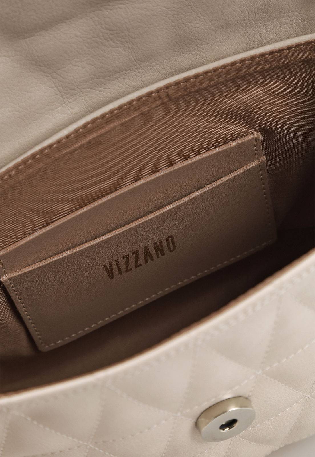 Bolsa Tiracolo Vizzano Alça Corrente Off-White - Imagem 6