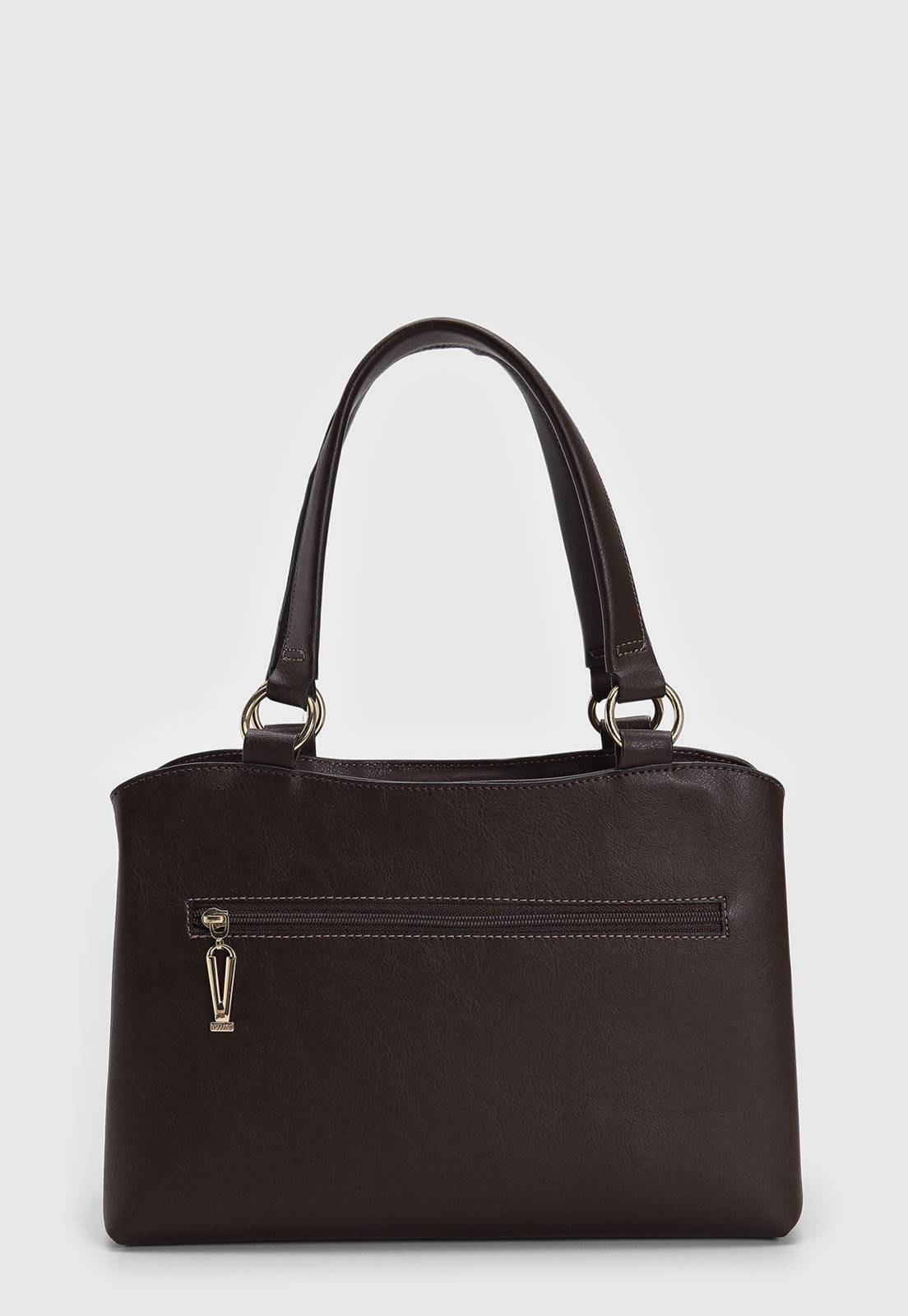 Bolsa Tiracolo Vizzano Alça Dupla Café - Imagem 3