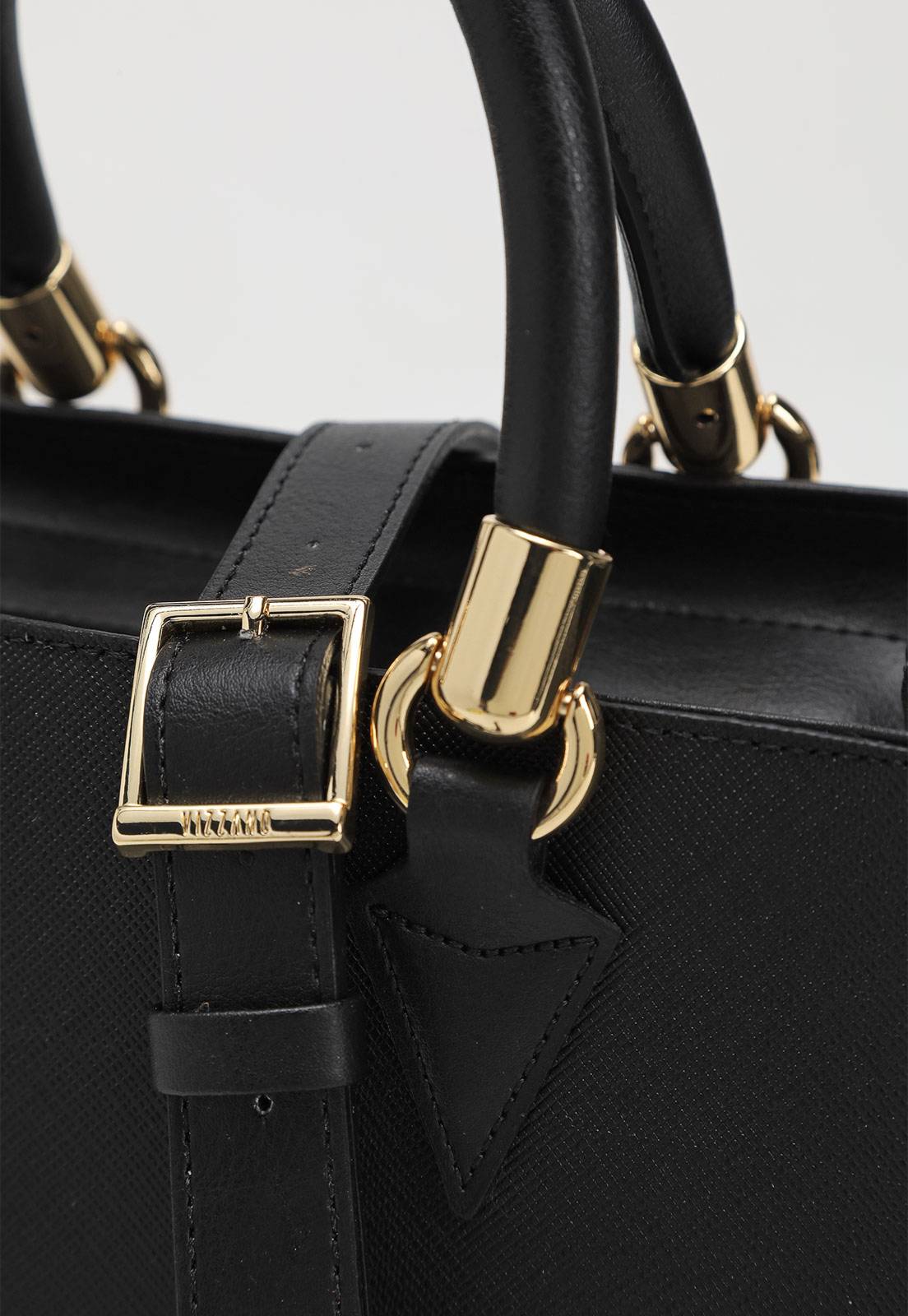 Bolsa Tiracolo Vizzano Alça Dupla Preta - Imagem 5