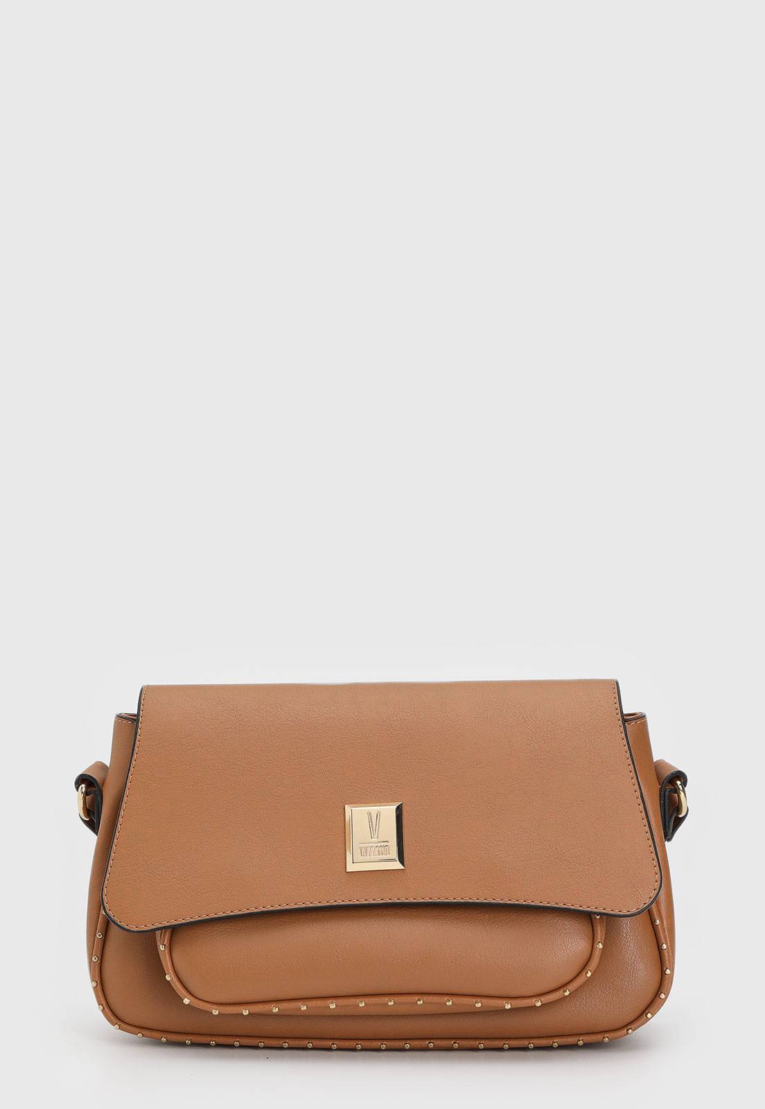 Bolsa Transversal Vizzano Alça Ajustável Preto | Caramelo | Off White - Imagem 2