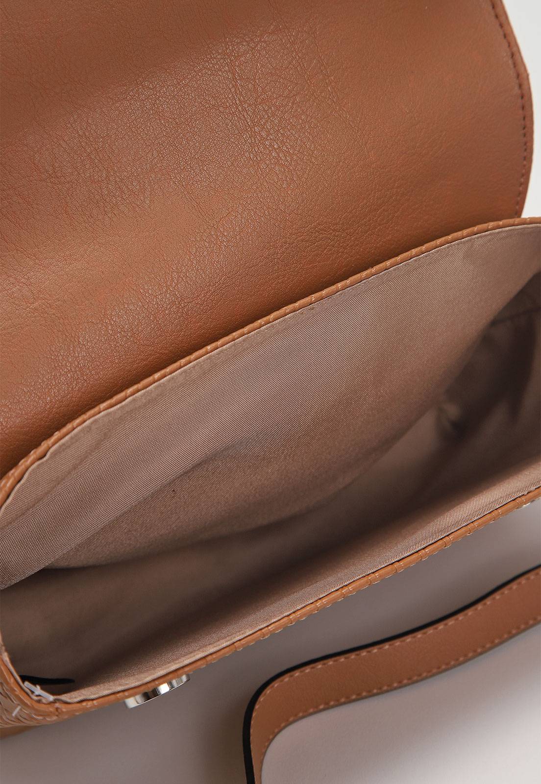 Bolsa Transversal Vizzano Alça Ajustável Preto | Caramelo | Off White - Imagem 17