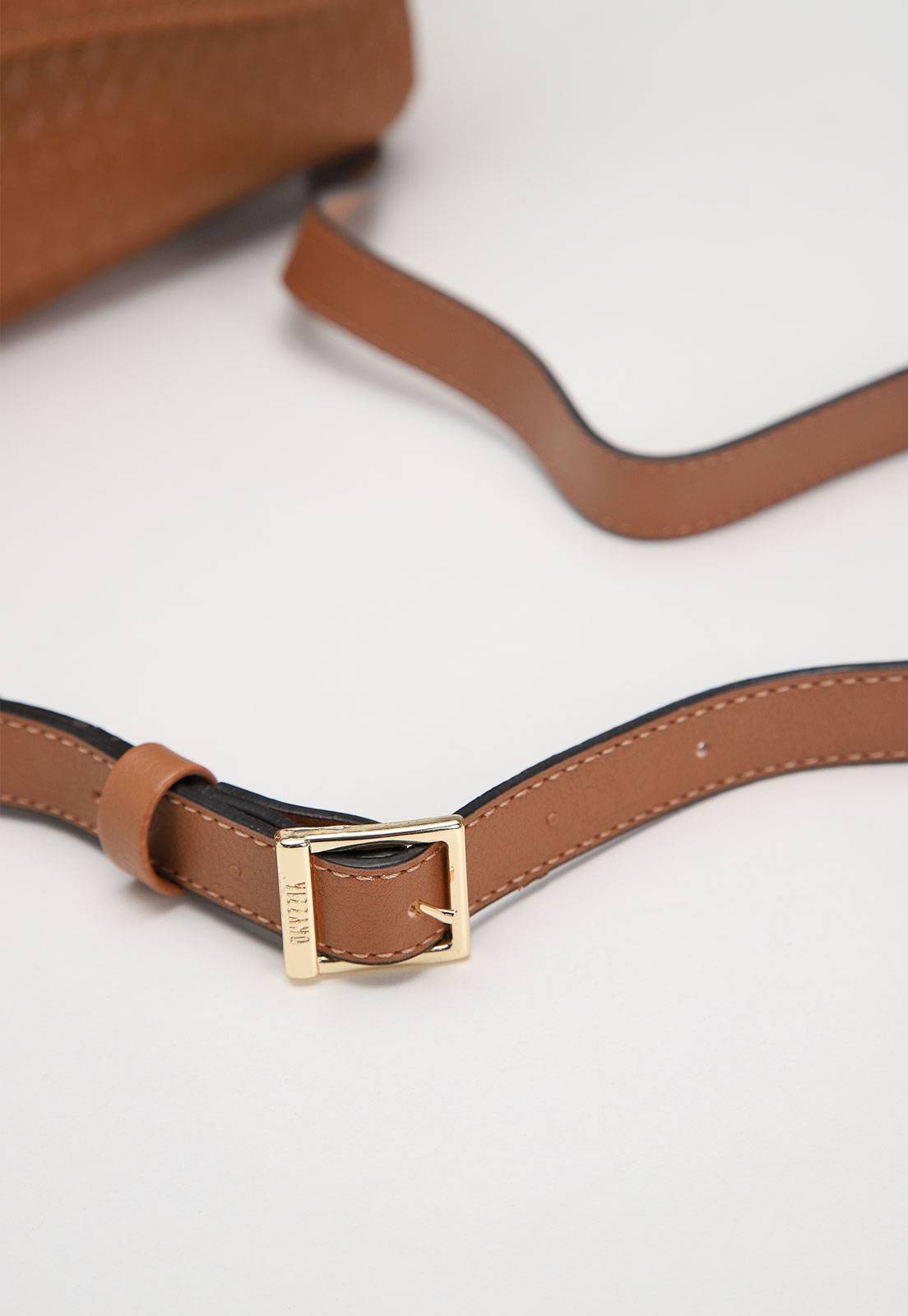 Bolsa Transversal Vizzano Alça Ajustável Preto | Caramelo | Off White - Imagem 14