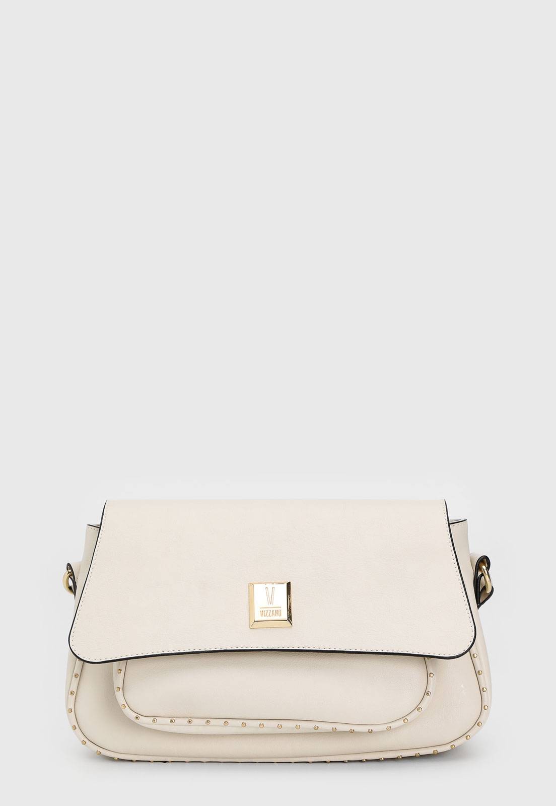 Bolsa Transversal Vizzano Alça Ajustável Preto | Caramelo | Off White - Imagem 5