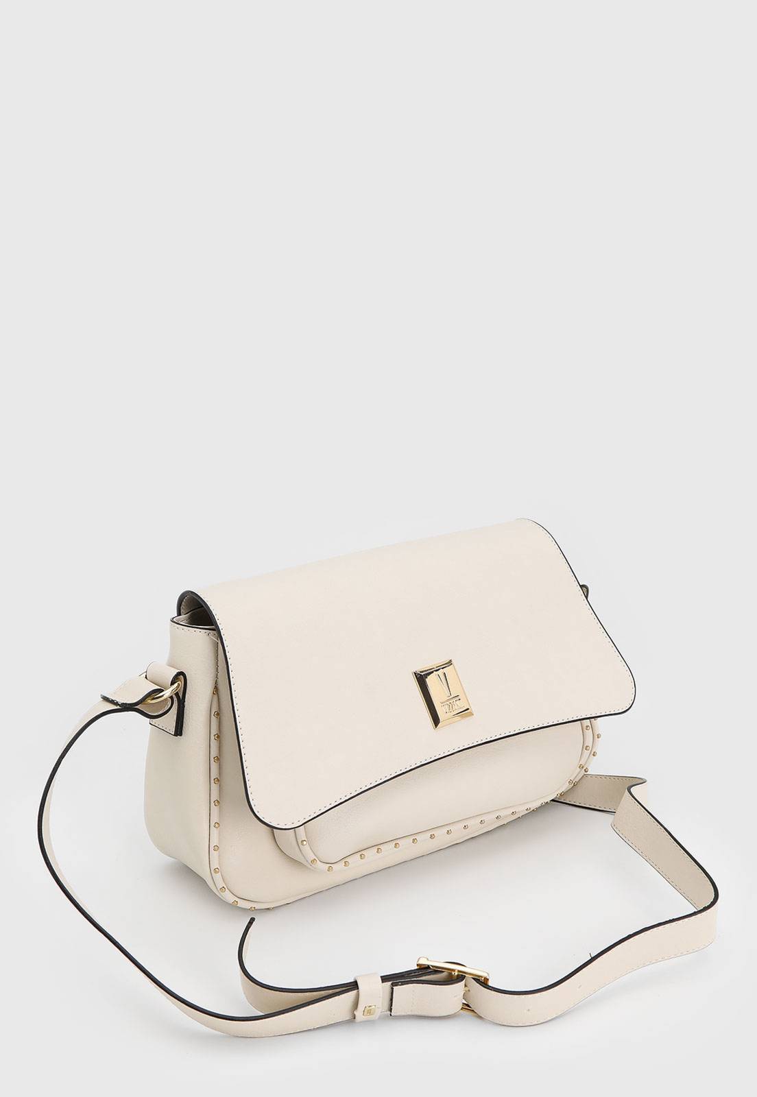 Bolsa Transversal Vizzano Alça Ajustável Preto | Caramelo | Off White - Imagem 6