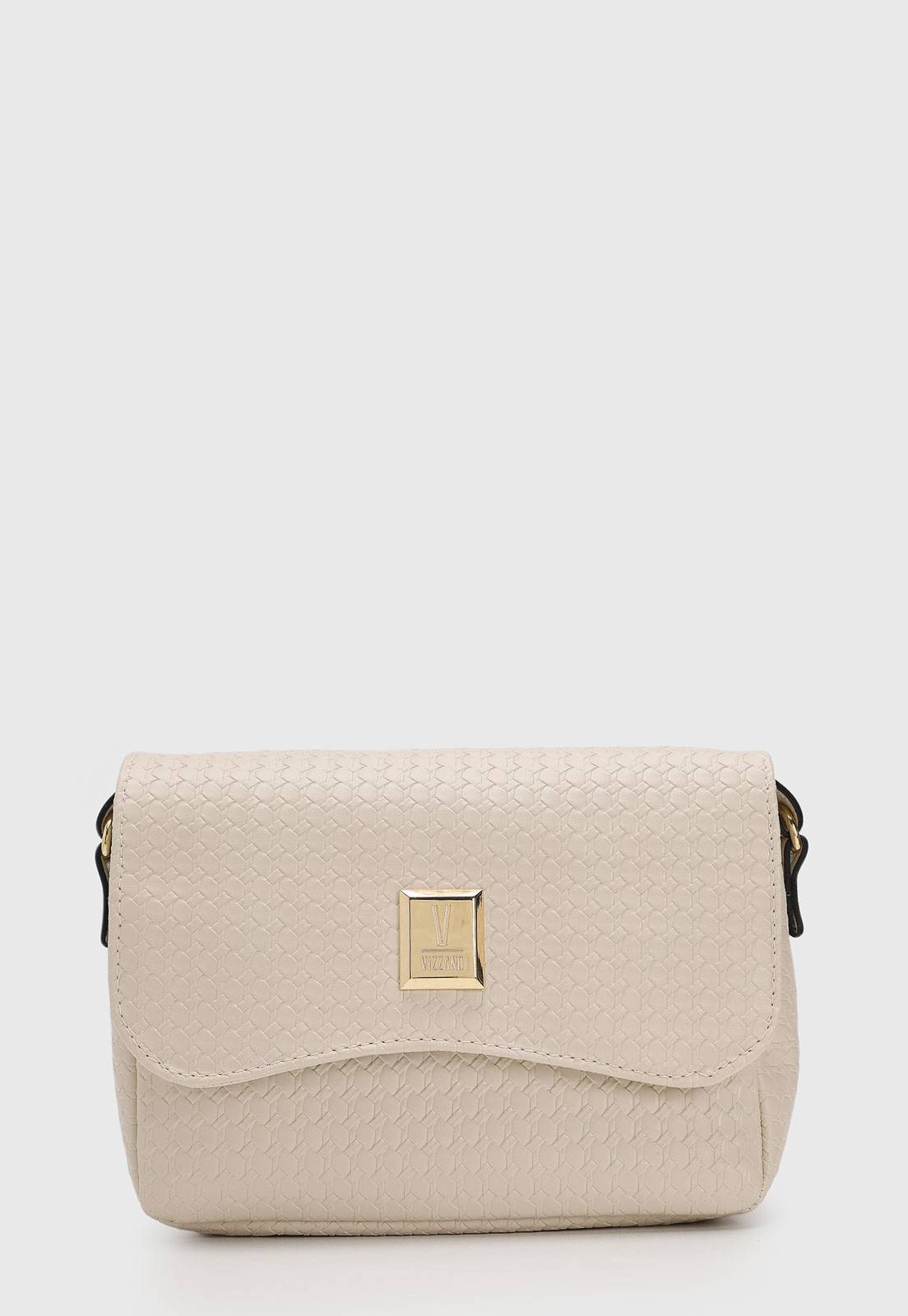 Bolsa Transversal Vizzano Alça Ajustável Preto | Caramelo | Off White - Imagem 2