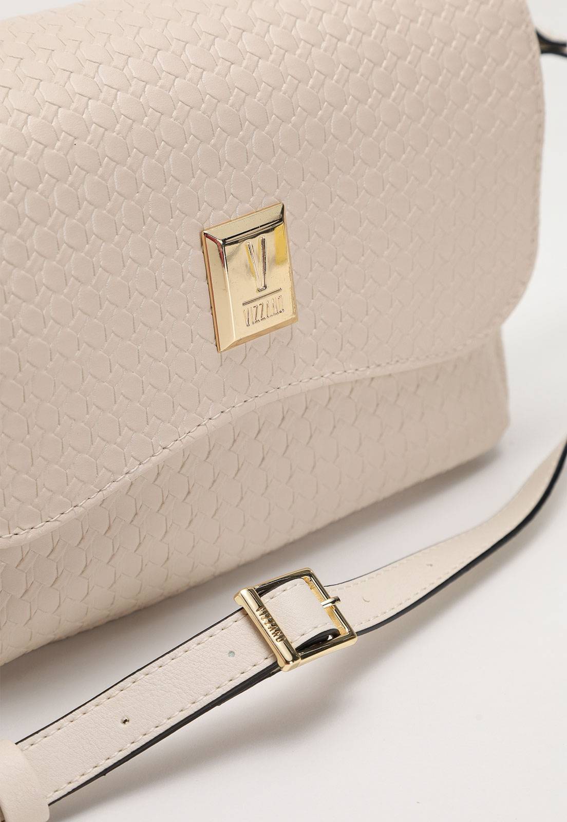 Bolsa Transversal Vizzano Alça Ajustável Preto | Caramelo | Off White - Imagem 10