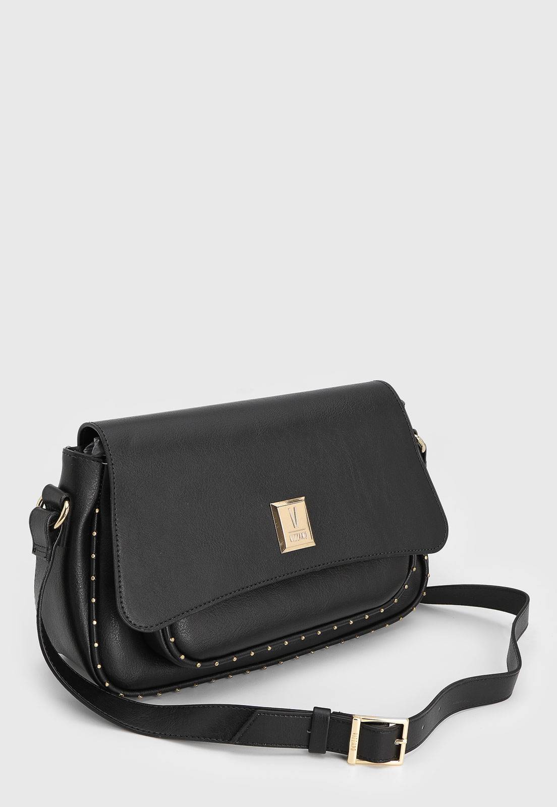 Bolsa Transversal Vizzano Alça Ajustável Preto | Caramelo | Off White - Imagem 4