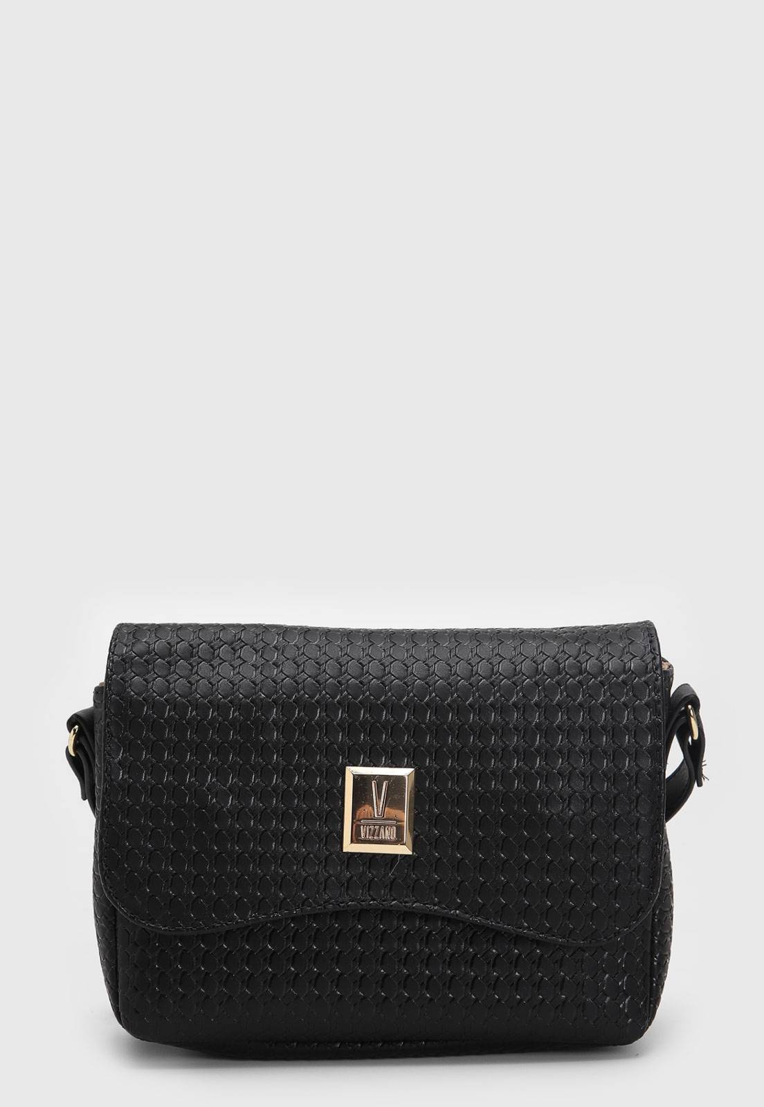 Bolsa Transversal Vizzano Alça Ajustável Preto | Caramelo | Off White