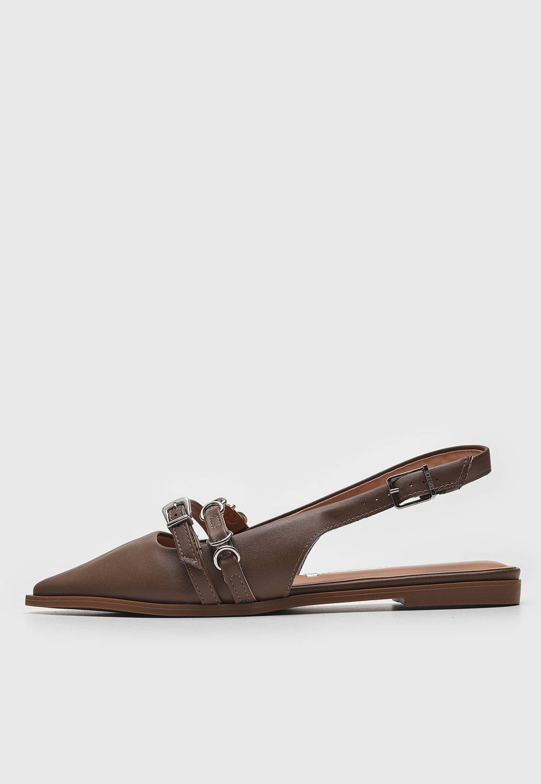 Sapatilha Slingback Vizzano Fivelas Vermelha | Marrom | Off-White - Imagem 2