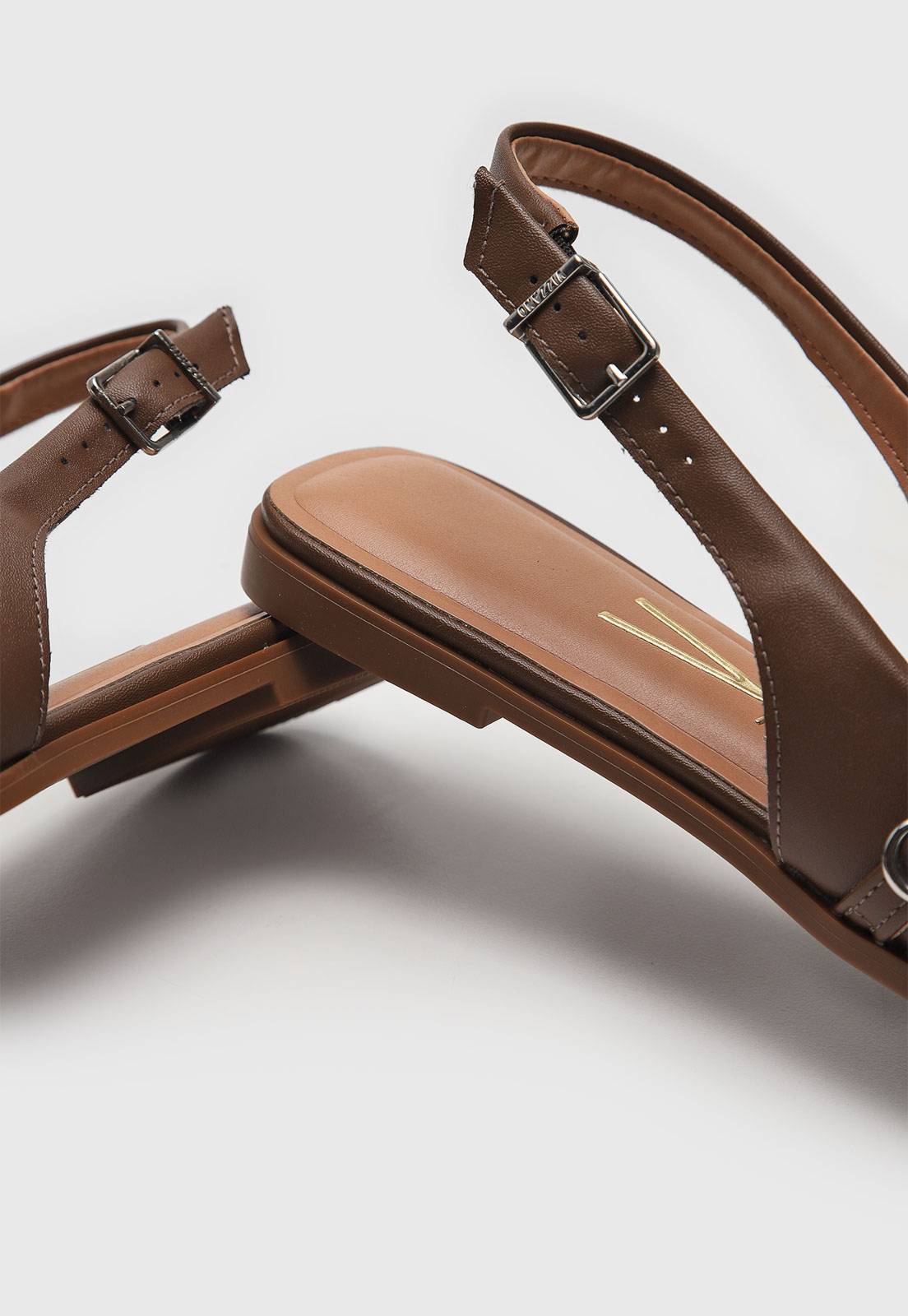 Sapatilha Slingback Vizzano Fivelas Vermelha | Marrom | Off-White - Imagem 11