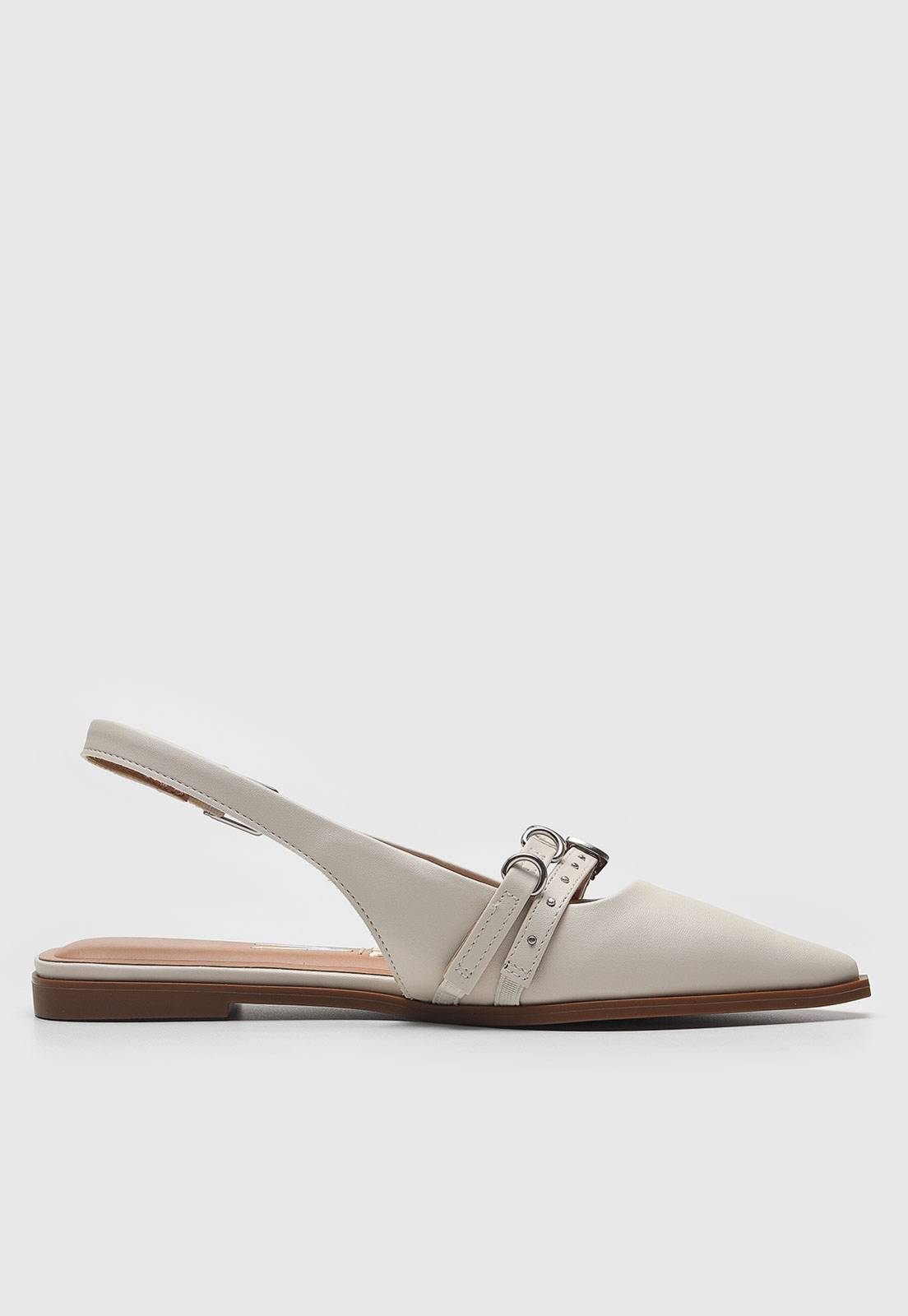 Sapatilha Slingback Vizzano Fivelas Vermelha | Marrom | Off-White - Imagem 6