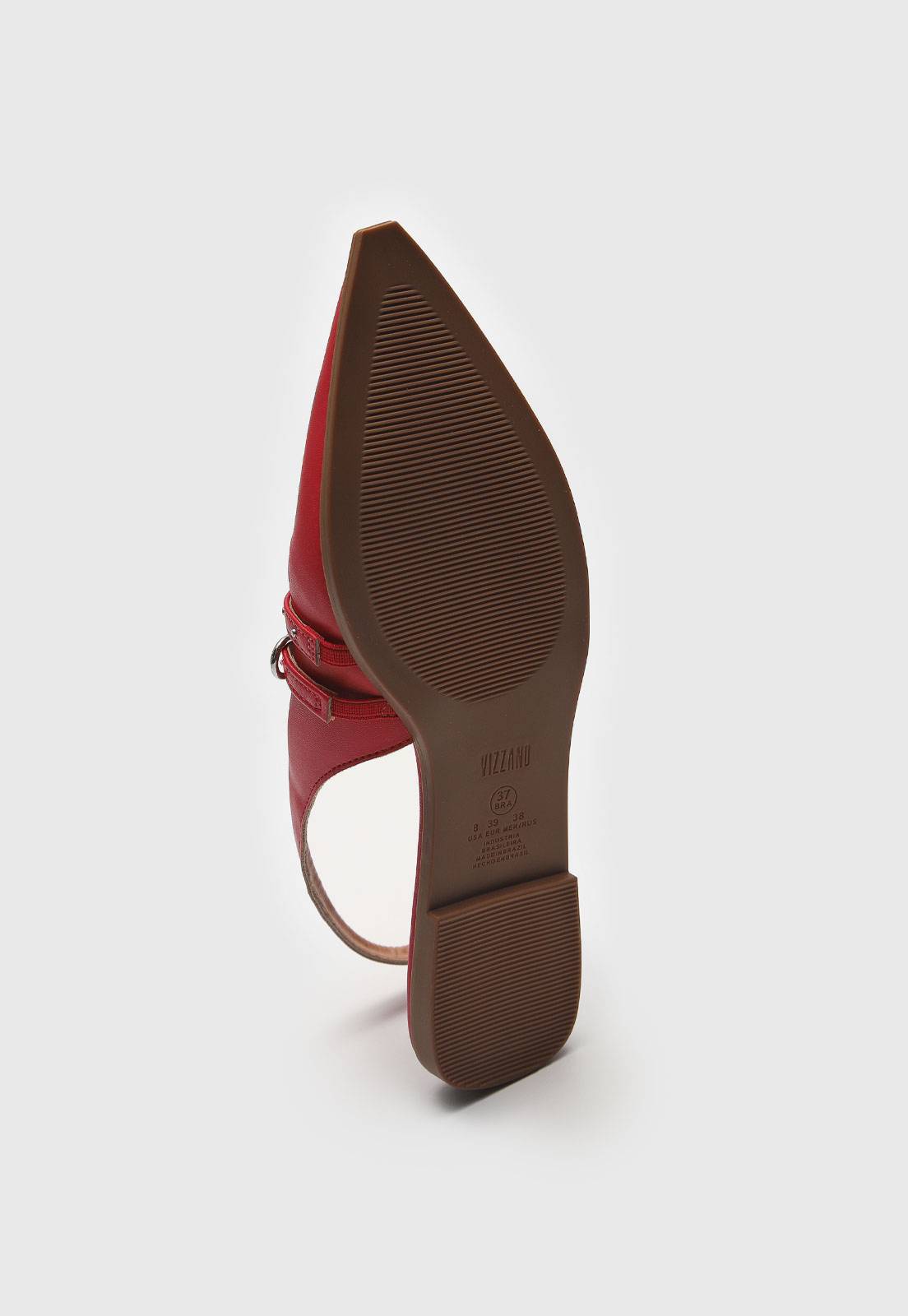Sapatilha Slingback Vizzano Fivelas Vermelha | Marrom | Off-White - Imagem 16