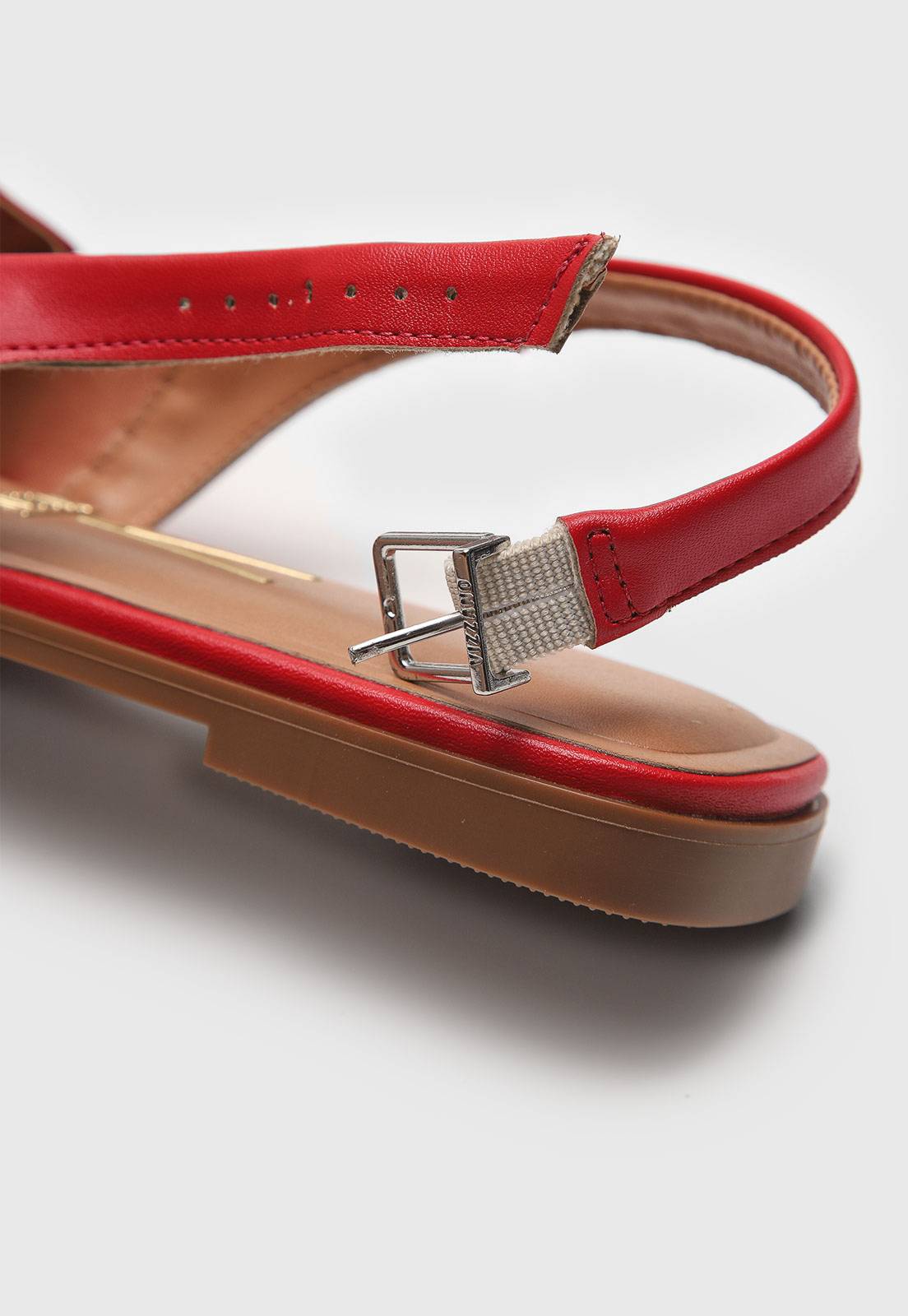 Sapatilha Slingback Vizzano Fivelas Vermelha | Marrom | Off-White - Imagem 10
