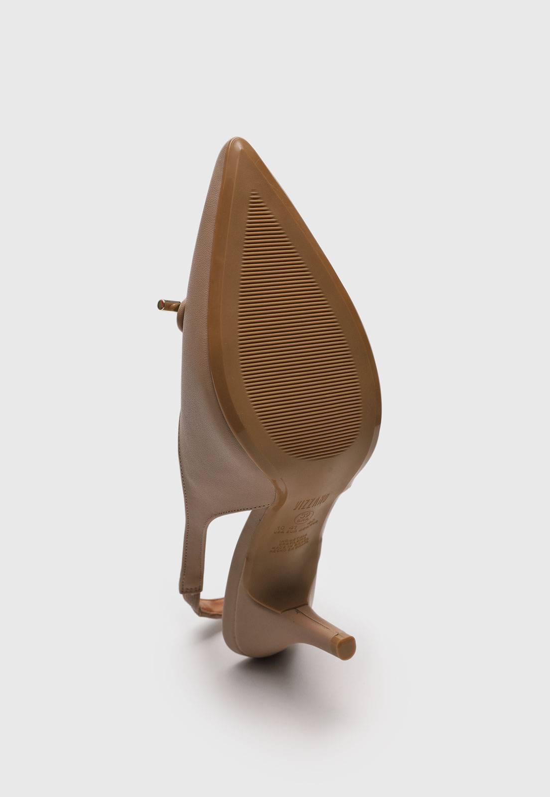 Scarpin Slingback Vizzano Laço Bege - Imagem 6