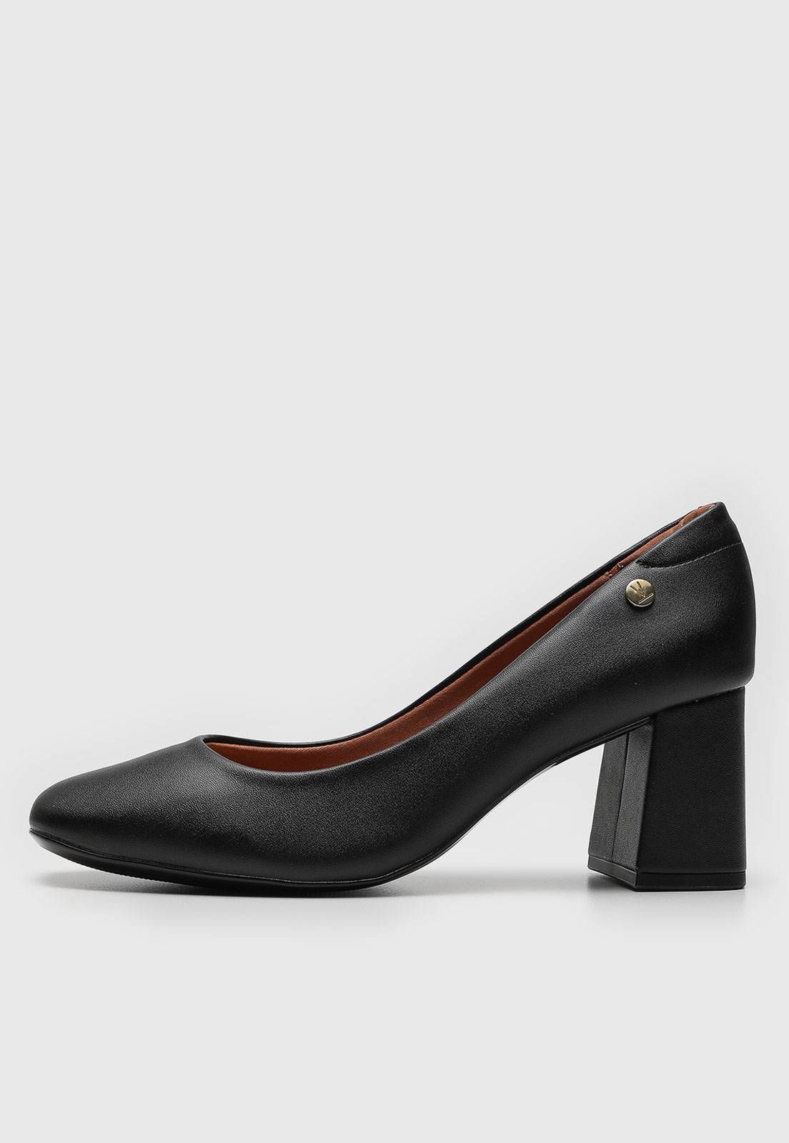 Scarpin Vizzano Liso Preto | Bege - Imagem 2