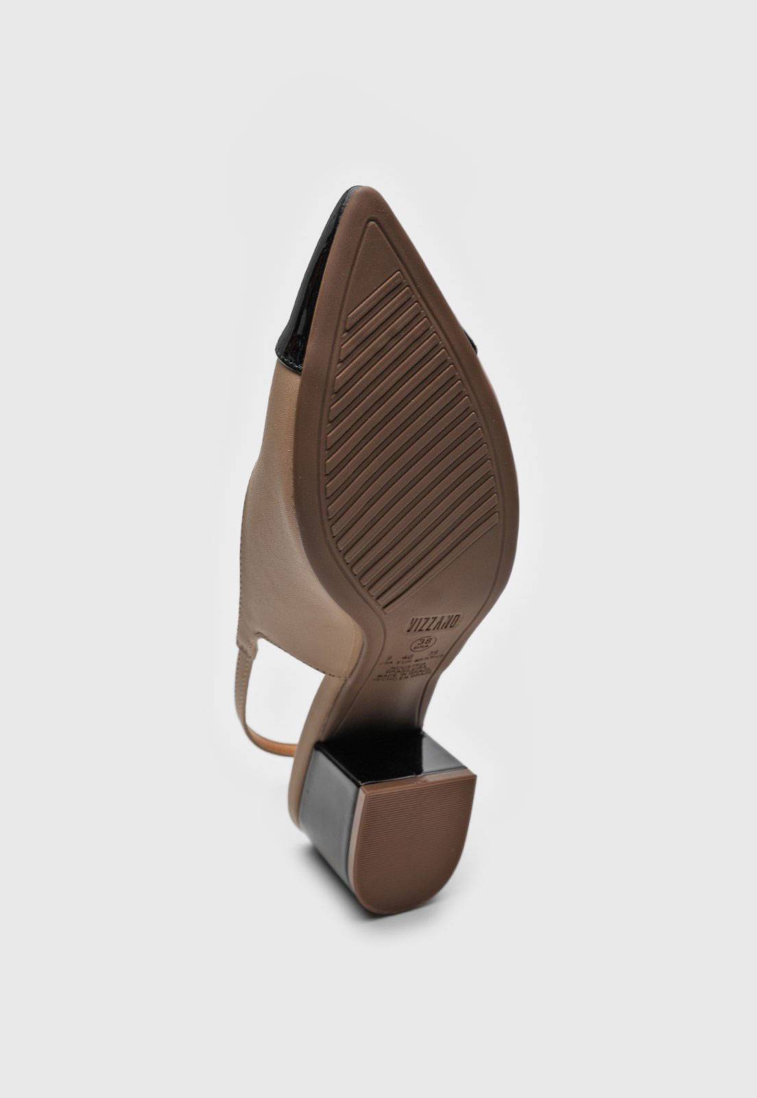 Scarpin Vizzano Slingback Bege - Imagem 6