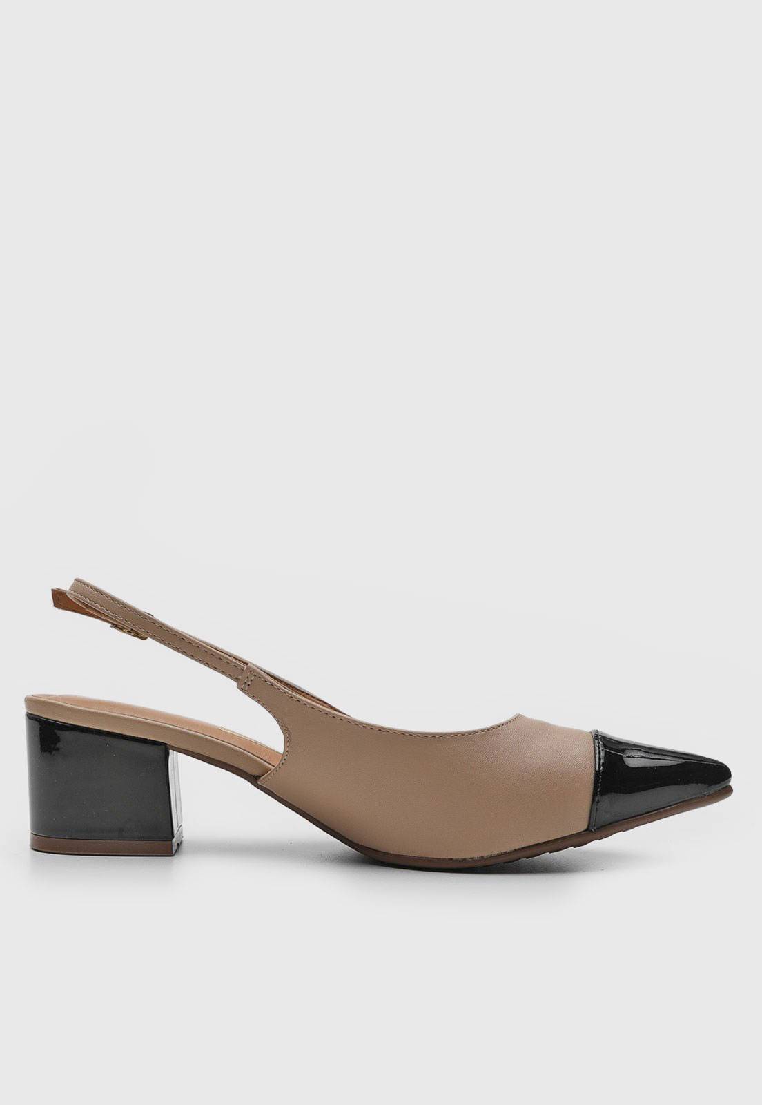 Scarpin Vizzano Slingback Bege - Imagem 3